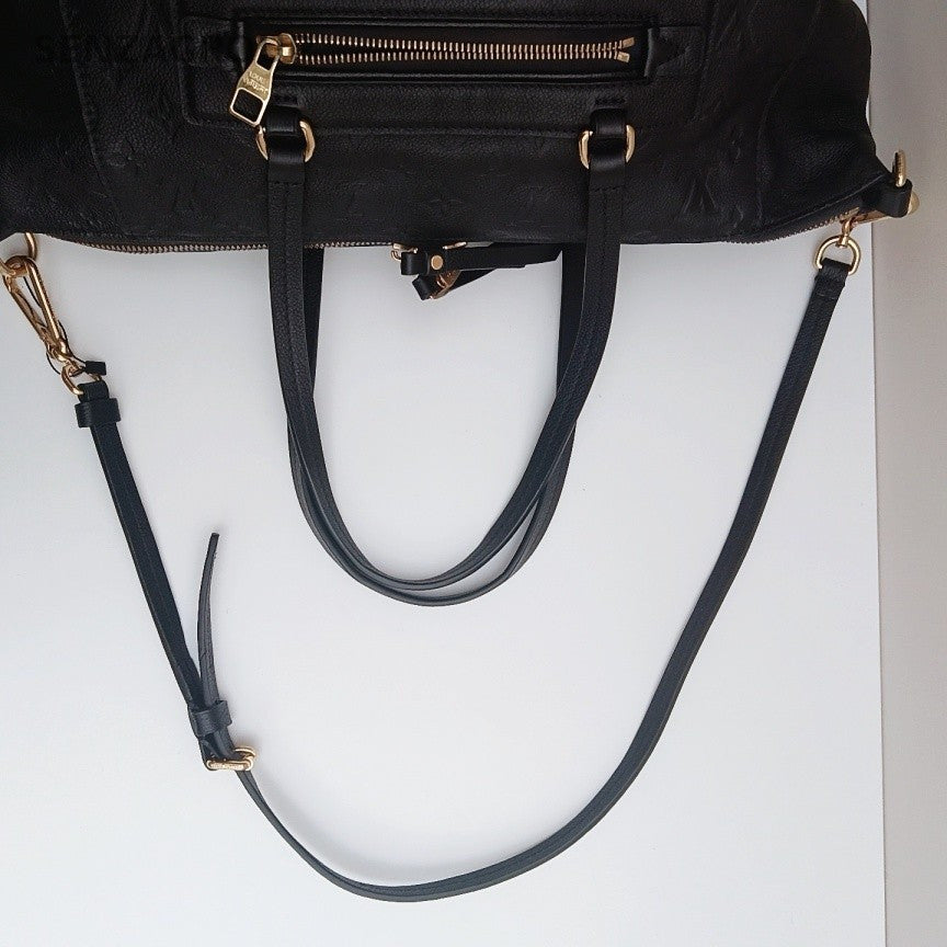 Louis Vuitton Monogram Shoulder Bag Crossbody Blue Gold Used Women Classic