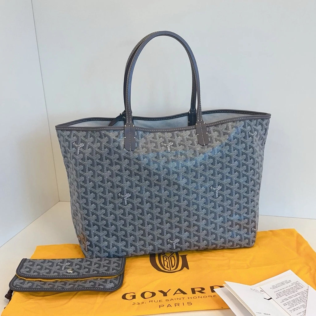 Goyard Saint Louis PM Tote Handbag Shoulder Bag Gray Women Classic