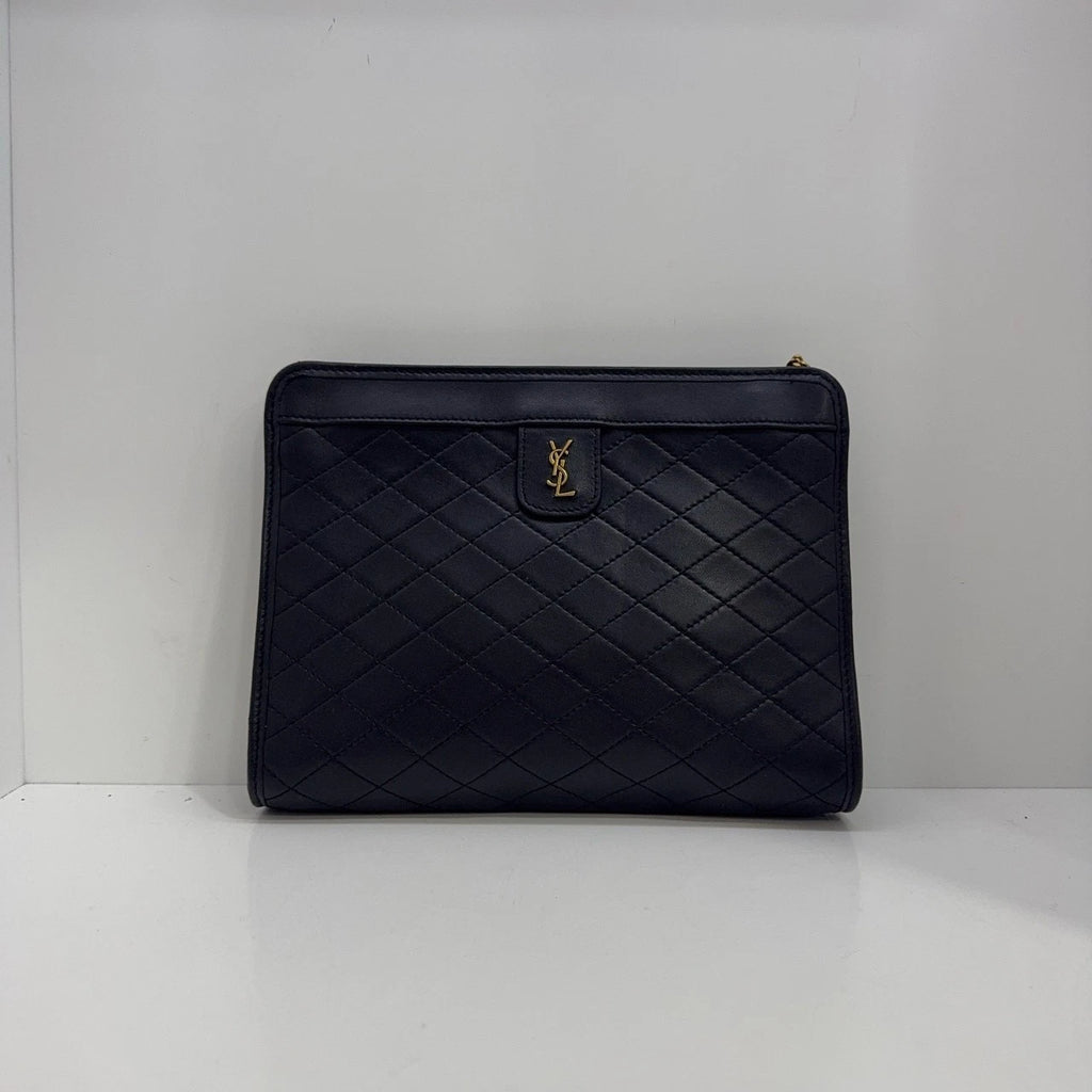 YSL Leather Black Quilted Chain Shoulder Crossbody Bag For Women