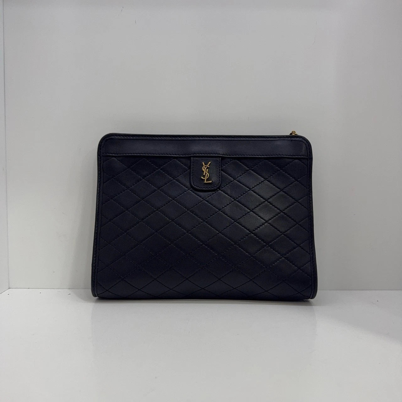YSL Leather Black Quilted Chain Shoulder Crossbody Bag For Women