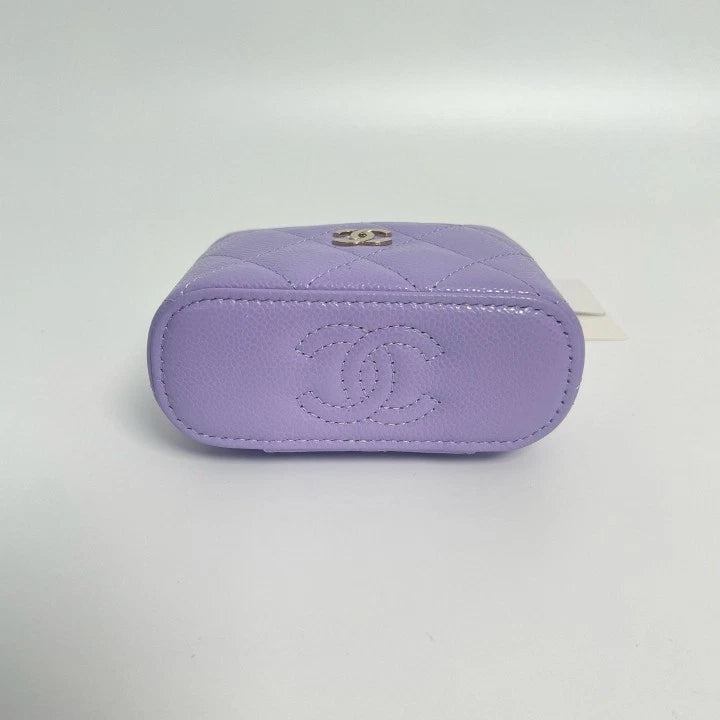 CHANEL 26C Purple Calfskin Leather Box Handbag For Women