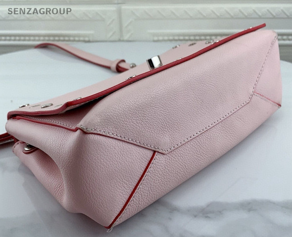 Louis Vuitton Lockme PM Shoulder Bag Crossbody Pink Silver Used Women Classic