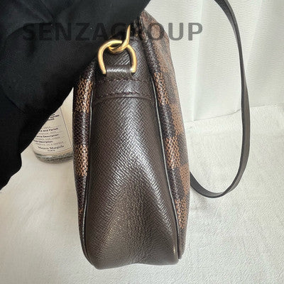 Louis Vuitton Damier Ebene Canvas Shoulder Handbag Classic Vintage