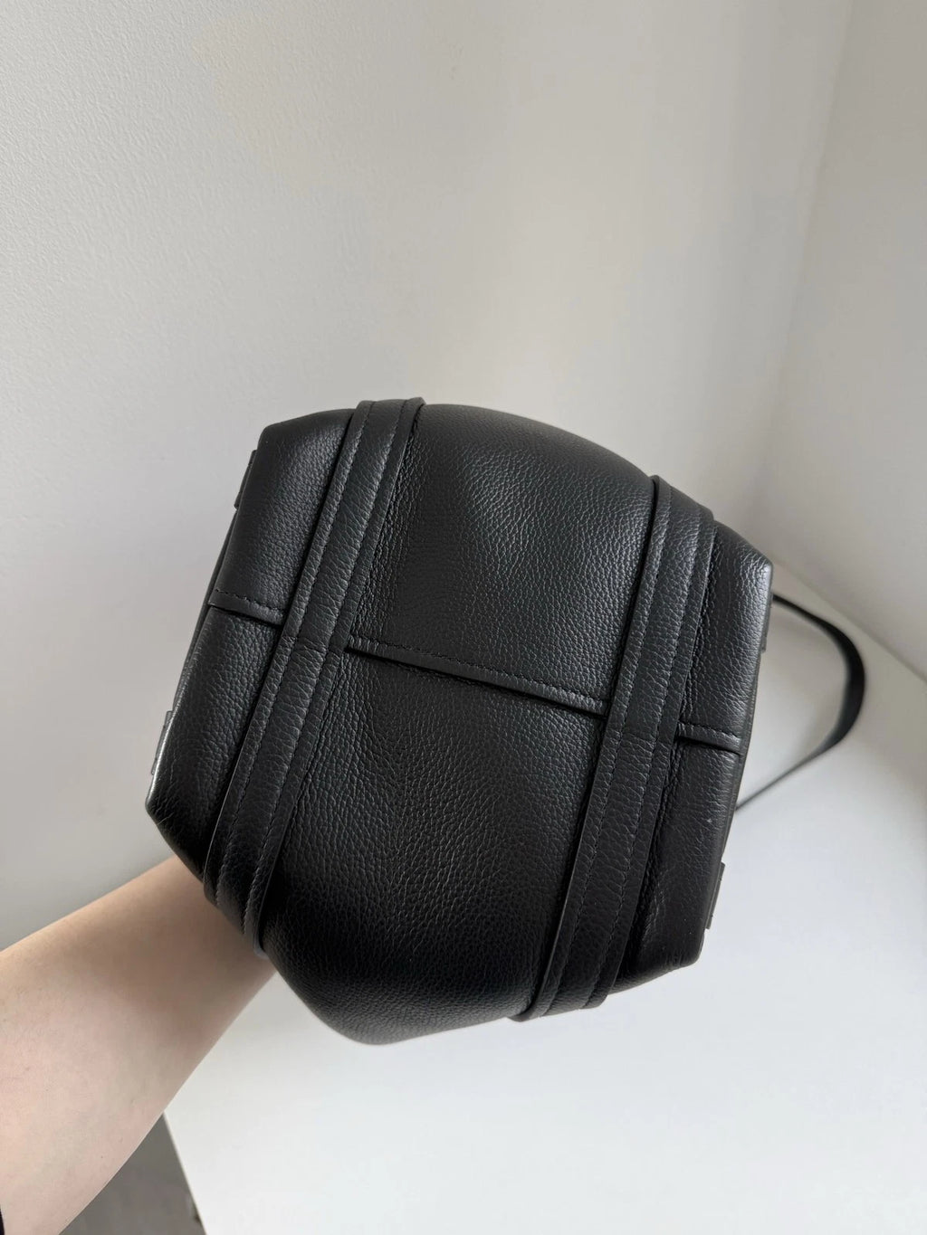 Authentic Balenciaga Bazar Calfskin Black 2Way Handbag Crossbody