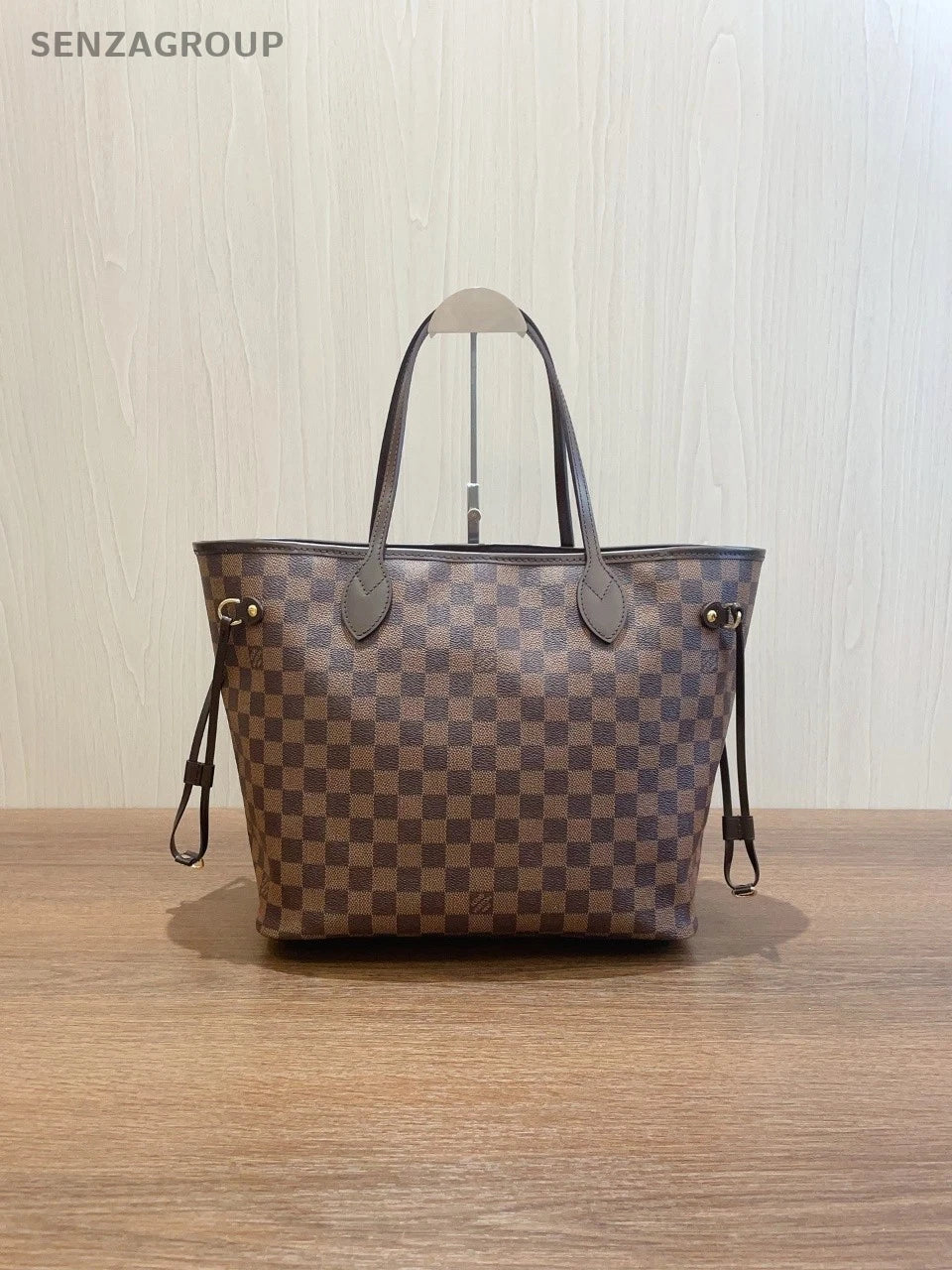 SJ0001 Neverfull MM damier ebene with pouch Z