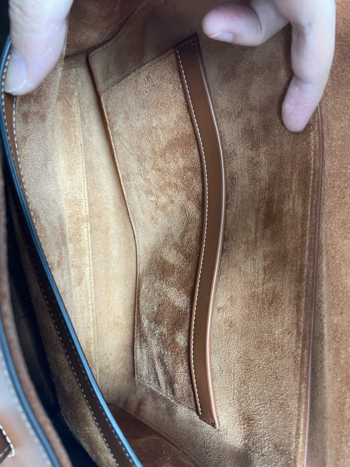 Celine Soft16 MM Shoulder Bag Brown Gold Used Women Classic