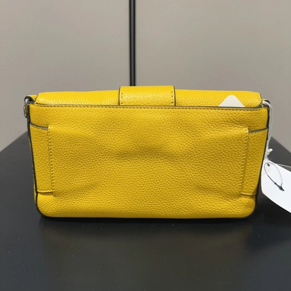 FENDI Baguette Silver Logo Leather Shoulder Crossbody For Women