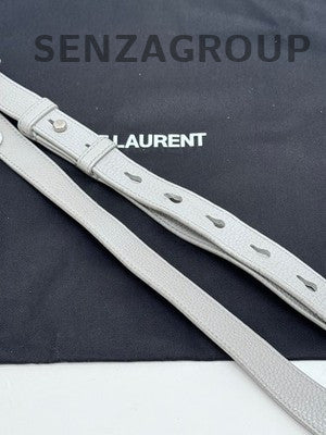 YSL Saint Laurent Sac De Jour Mini Bag Grey Silver Leather Women's