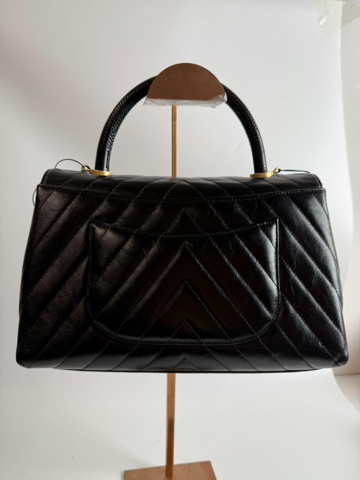 SJ0001CHANEL Leather Shoulder Bags Coco Handle Black Caviar Top Handle Bag