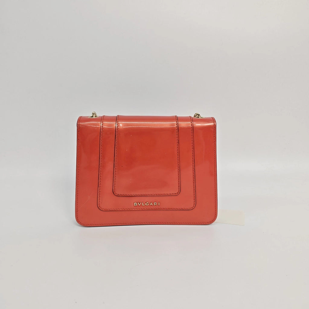 Bvlgari Serpenti Red Small Leather Shoulder Handbag Crossbody Bag For Women