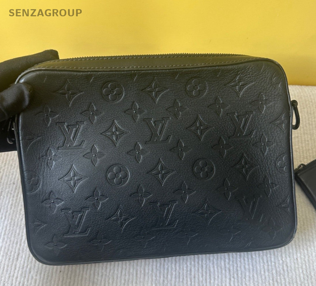 Louis Vuitton Trio Monogram Empreinte Messenger Bag Crossbody Black Unisex