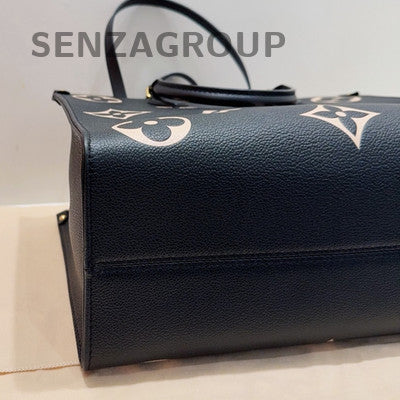 Louis Vuitton Black Gold Monogram Onthego Tote Medium Handbag Women