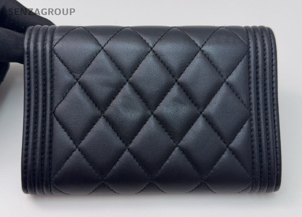 Chanel leboy Clutch Wallet Cool Black Women
