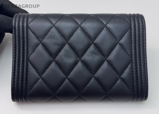 Chanel leboy Clutch Wallet Cool Black Women