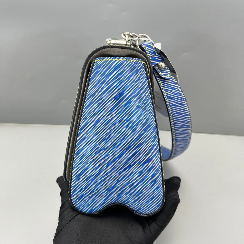 Louis Vuitton Twist Medium Blue Epi Shoulder Bag For Women