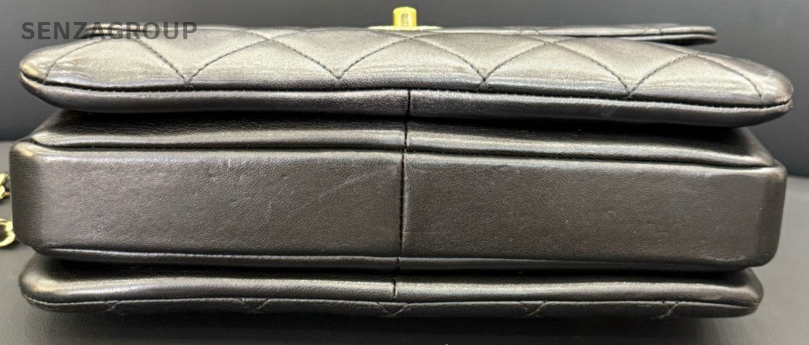 Chanel Trendy CC PM Chain Shoulder Bag Crossbody Black Gold Women Classic