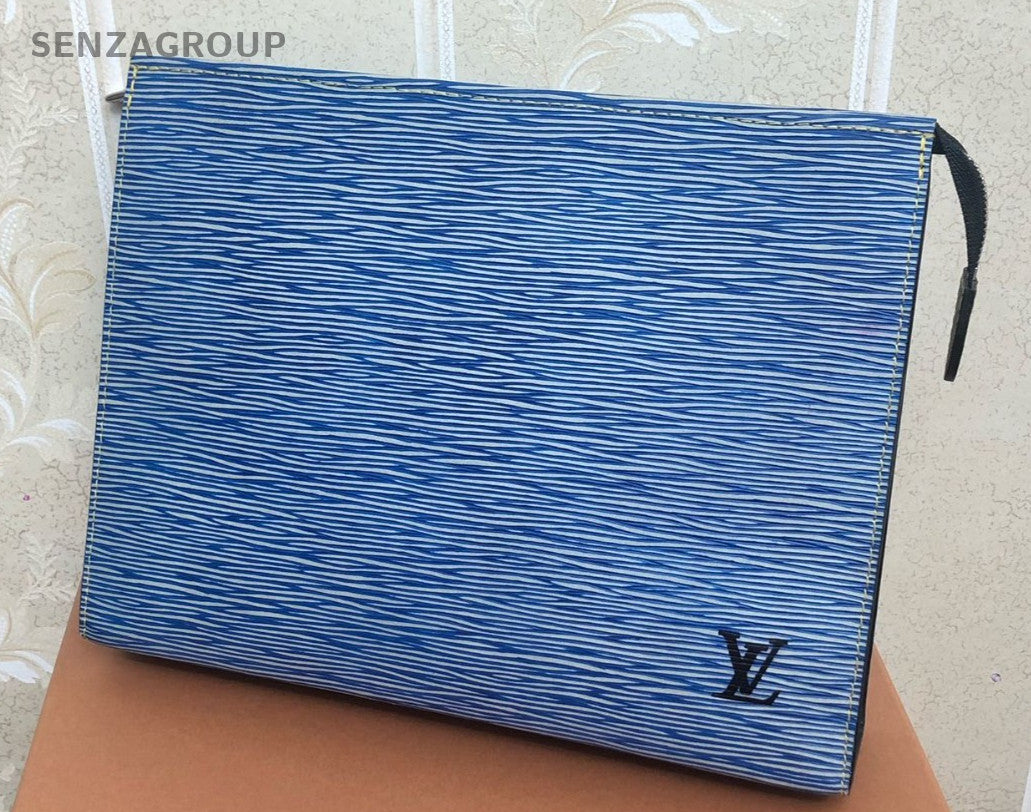 Louis Vuitton Water ripples Handbag Clutch Blue