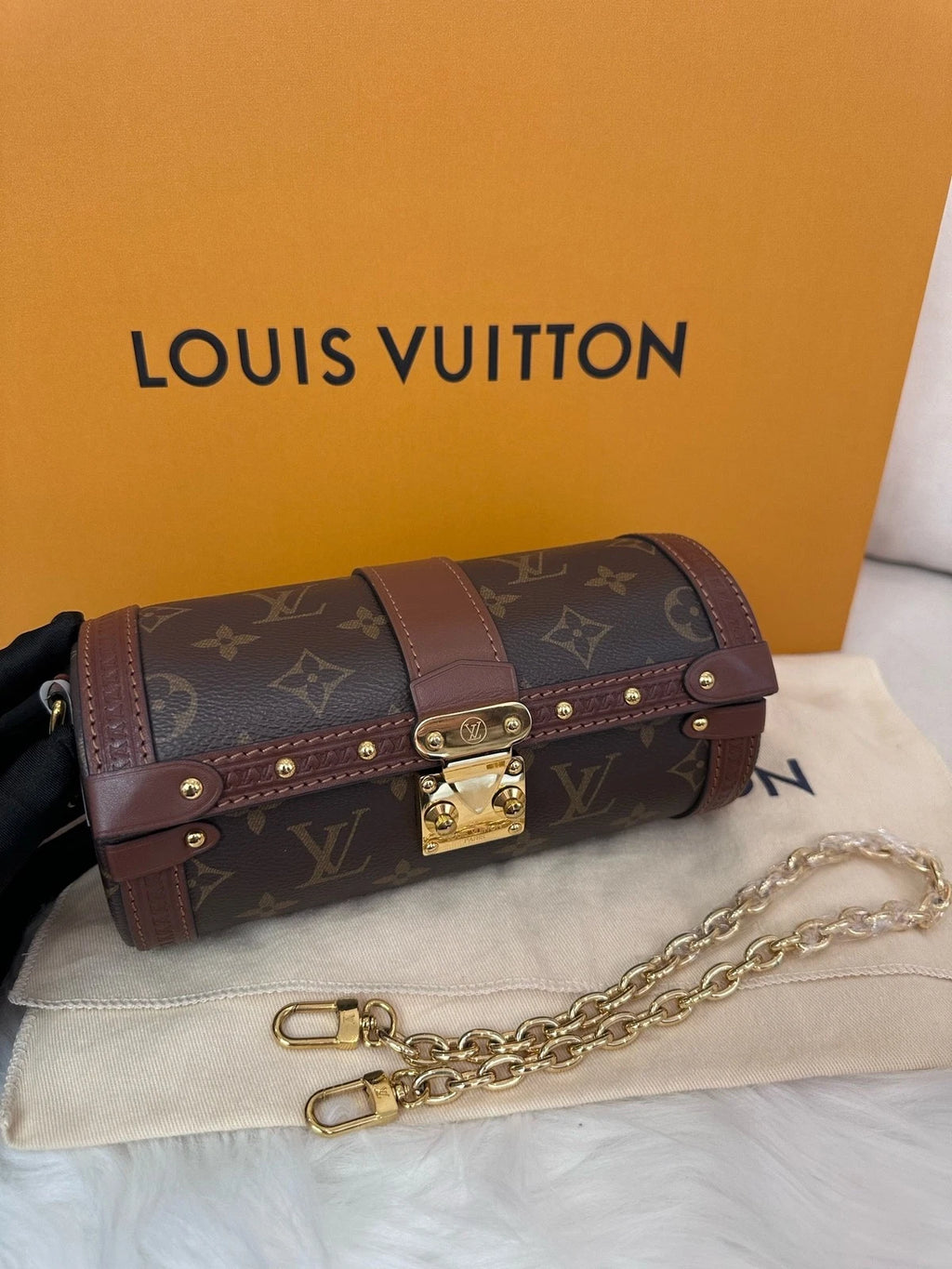 Louis Vuitton Papillon Cylinder Canvas Shoulder Crossbody For Women