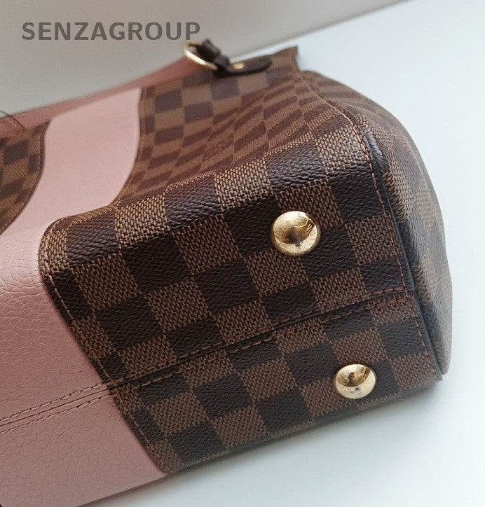 Louis Vuitton Cluny MM Top Handle Bag Brown Pink Gold Women Classic