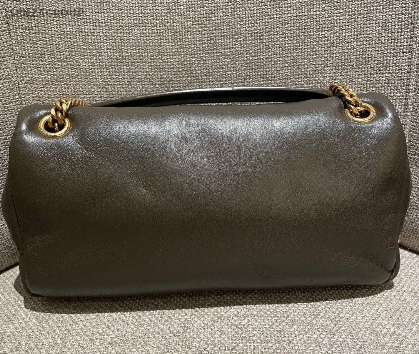 Saint Laurent Calypso Chain Shoulder Bag Crossbody Green Gold Used Women Classic