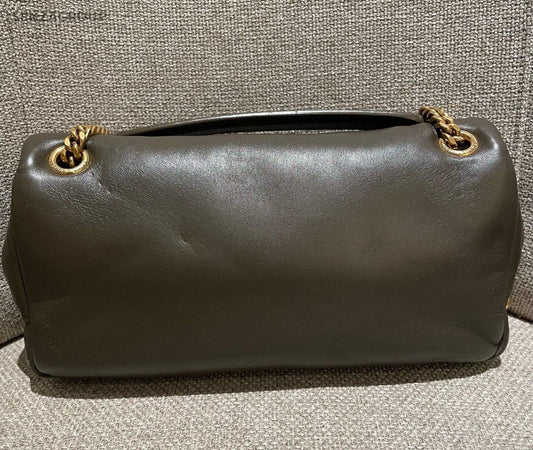 Saint Laurent Calypso Chain Shoulder Bag Crossbody Green Gold Used Women Classic