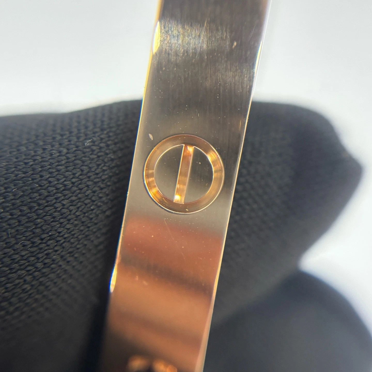 Cartier Love Classic 6.1mm Bangle Bracelet 18k Rose Gold Double Screw Size16