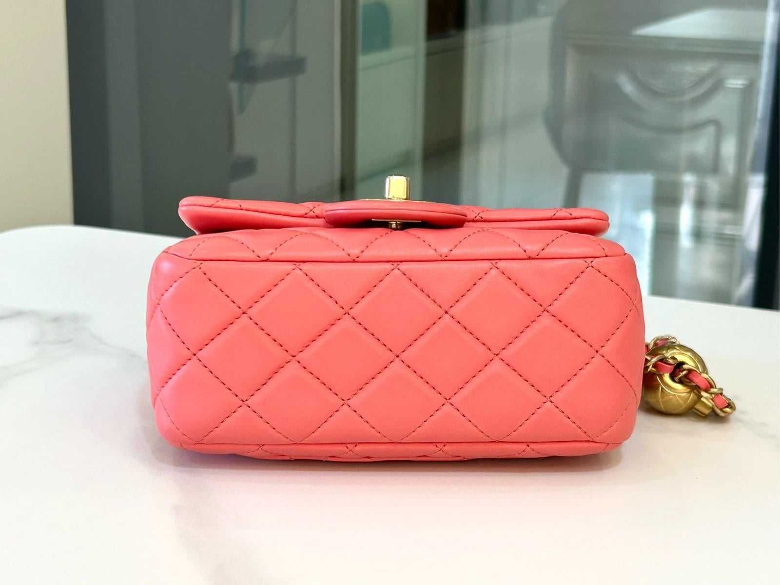 CHANEL Classic Flap Pink Lambskin Crossbody For Women
