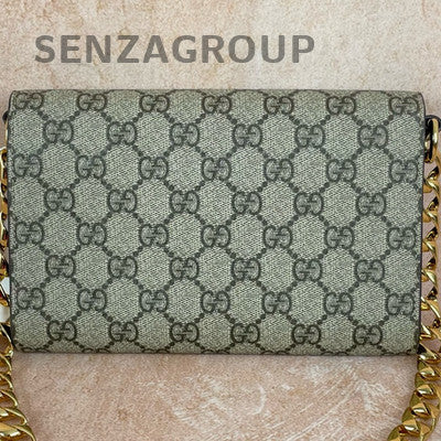 Gucci Horsebit 1955 Envelope WOC Chain Shoulder Bag Brown Gold Women