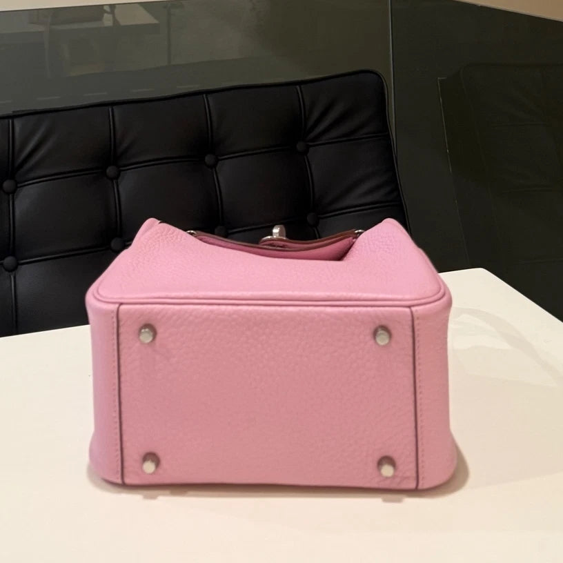 Hermès Mini Lindy Bag Pink Silver Hardware - Classic Women's Handbag
