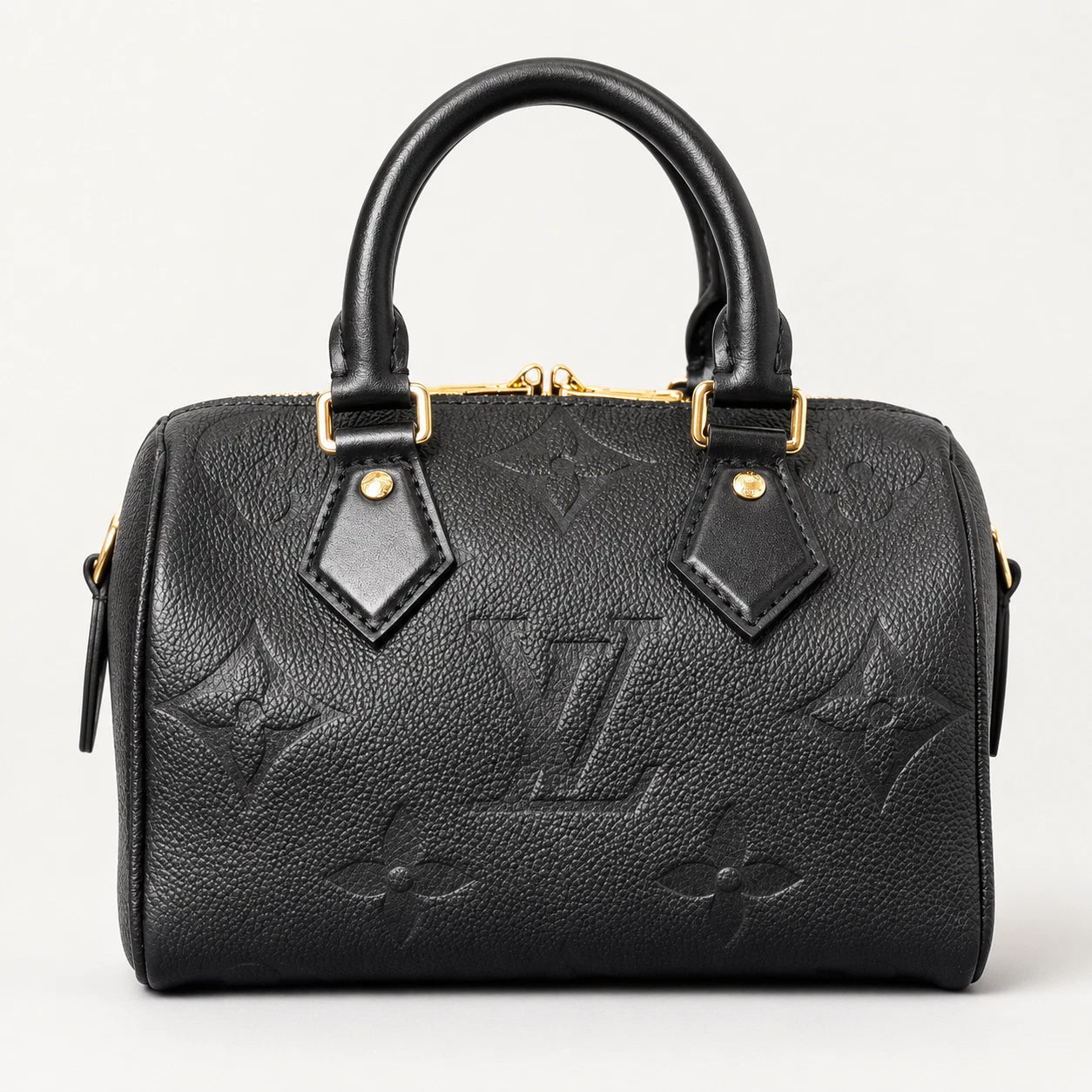 Louis Vuitton Speedy20 Monogram Empreinte Black Top Handle Bag Excellent