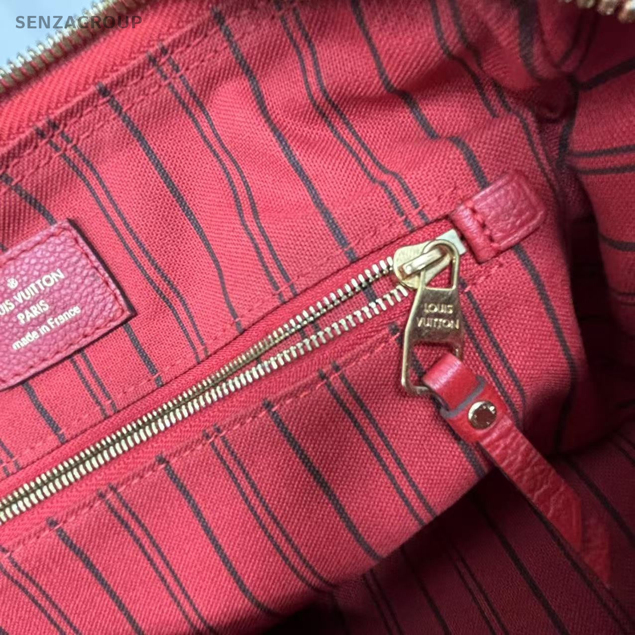 Louis Vuitton Monogram Empreinte bandouliere Red Speedy25 Crossbody Handbag
