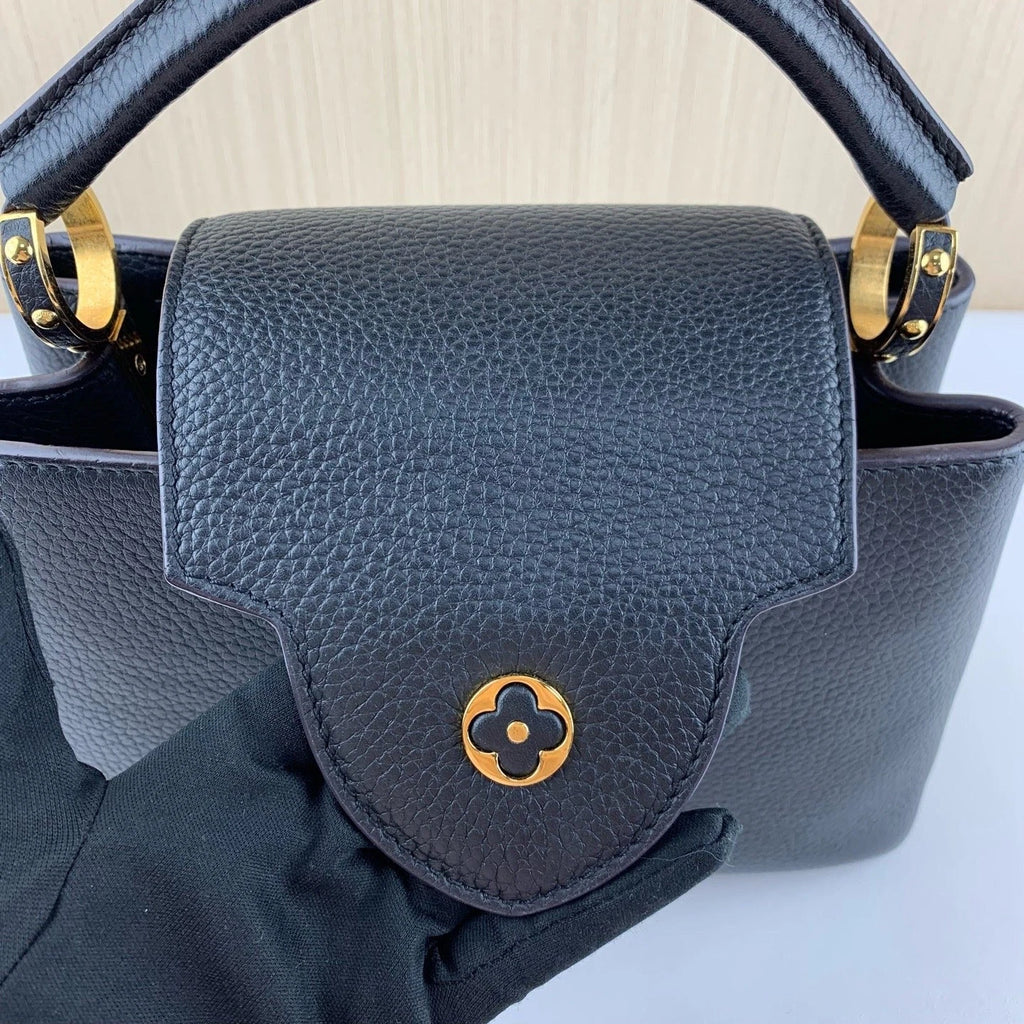 Louis Vuitton Capucines BB Black Calfskin Handbag Crossbody Bag