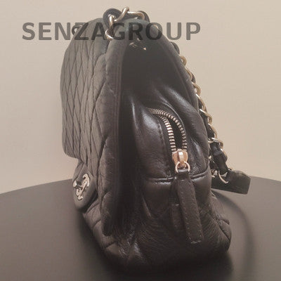 Chanel Classic Flap Jumbo Black Silver Chain Shoulder Bag