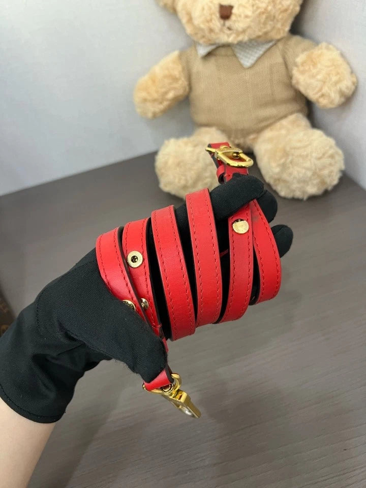 Louis Vuitton Canvas Red Bucket Bag For Women