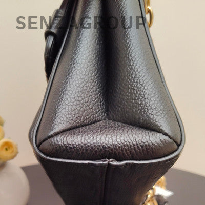 Louis Vuitton Monogram Chain Shoulder Crossbody Bag Black Gold Women's Classic