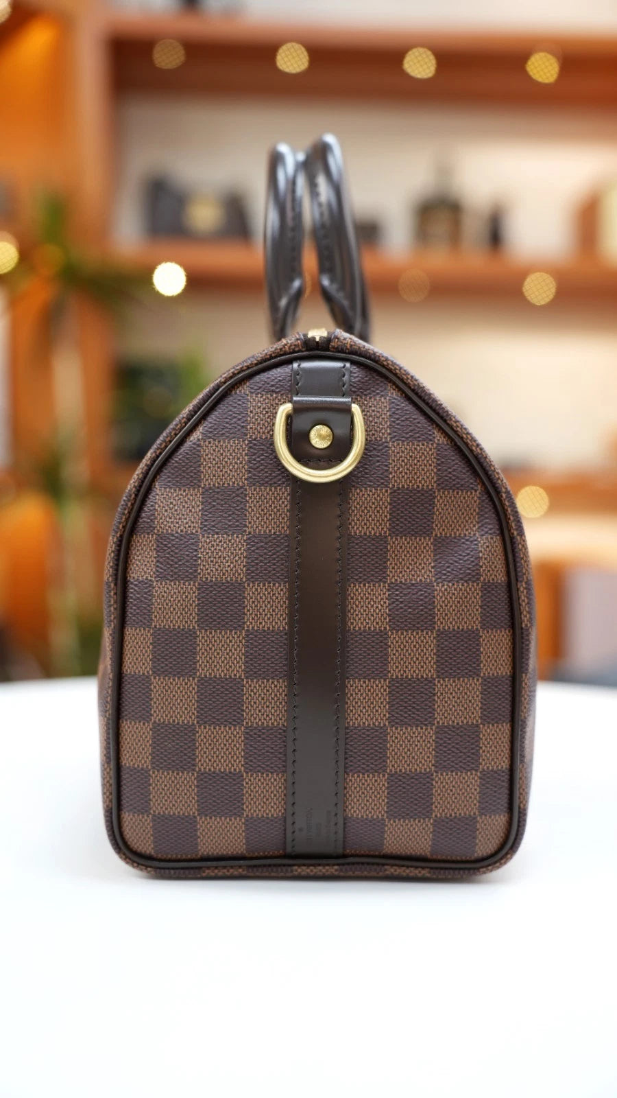 Louis Vuitton Speedy25 Damier Brown Shoulder Bag Top Handle Excellent