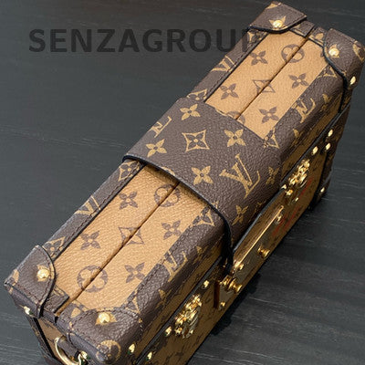 Louis Vuitton Petite Malle Monogram Crossbody Bag Gold Hardware