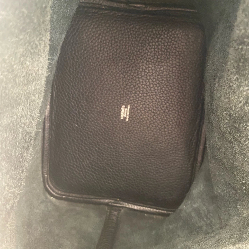 Hermes Picotin 22 Black Silver Tote Shoulder Bag Women's Classic Fashion