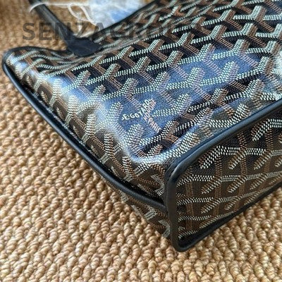Goyard Anjou Mini Black Tote Shoulder Bag Classic Women's