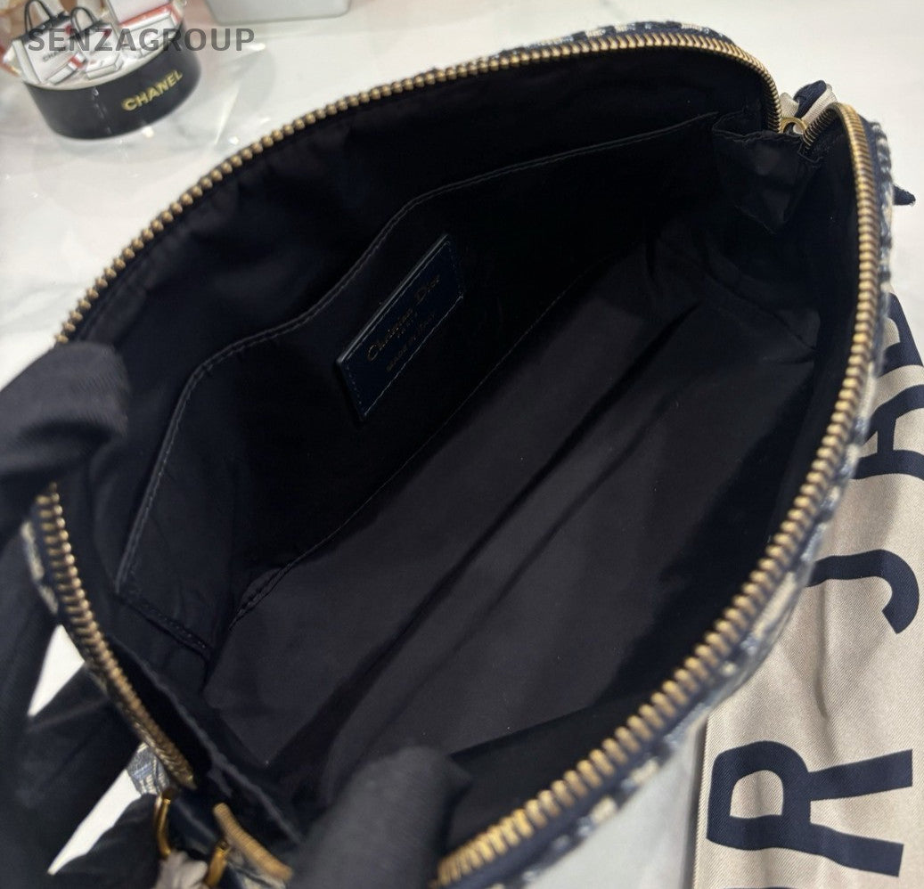 Christian Dior Alma Monogram Classic Toiletry Handbag Women DIY Silk  scarf