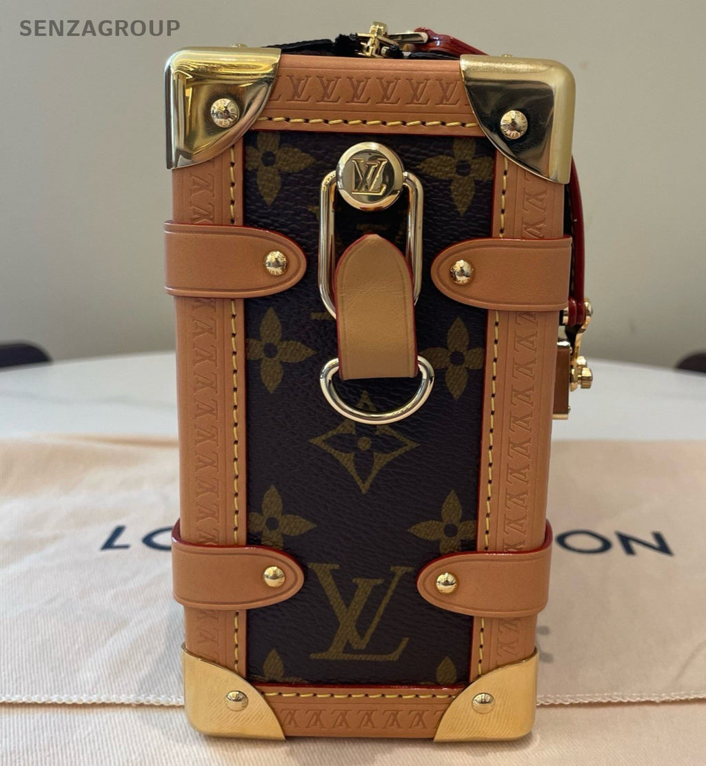 Louis Vuitton Side Trunk MM Monogram Shoulder Bag Crossbody Brown Women Classic