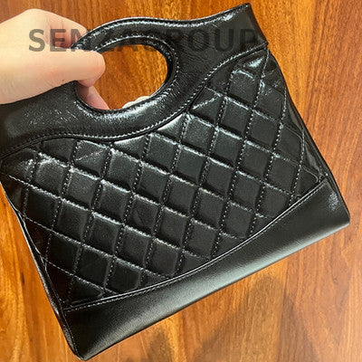 Chanel 31 Bag Mini Quilted Black Gold Hardware Women's Fashion Handbag