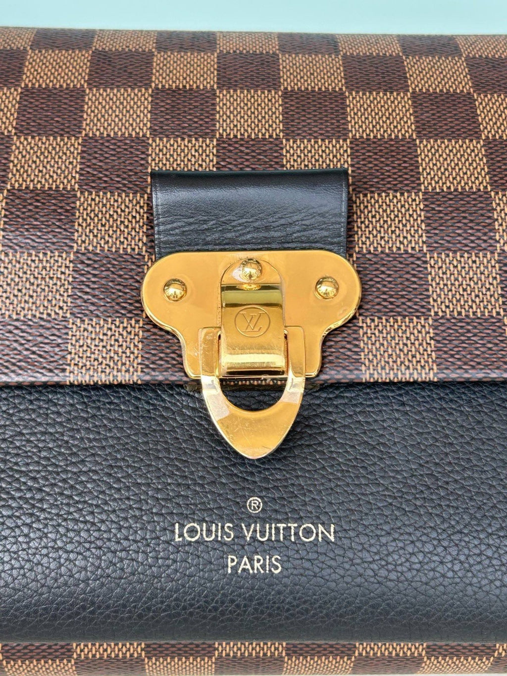 Louis Vuitton Vavin Chain Shoulder Bag Crossbody Brown Damier Ebene Women