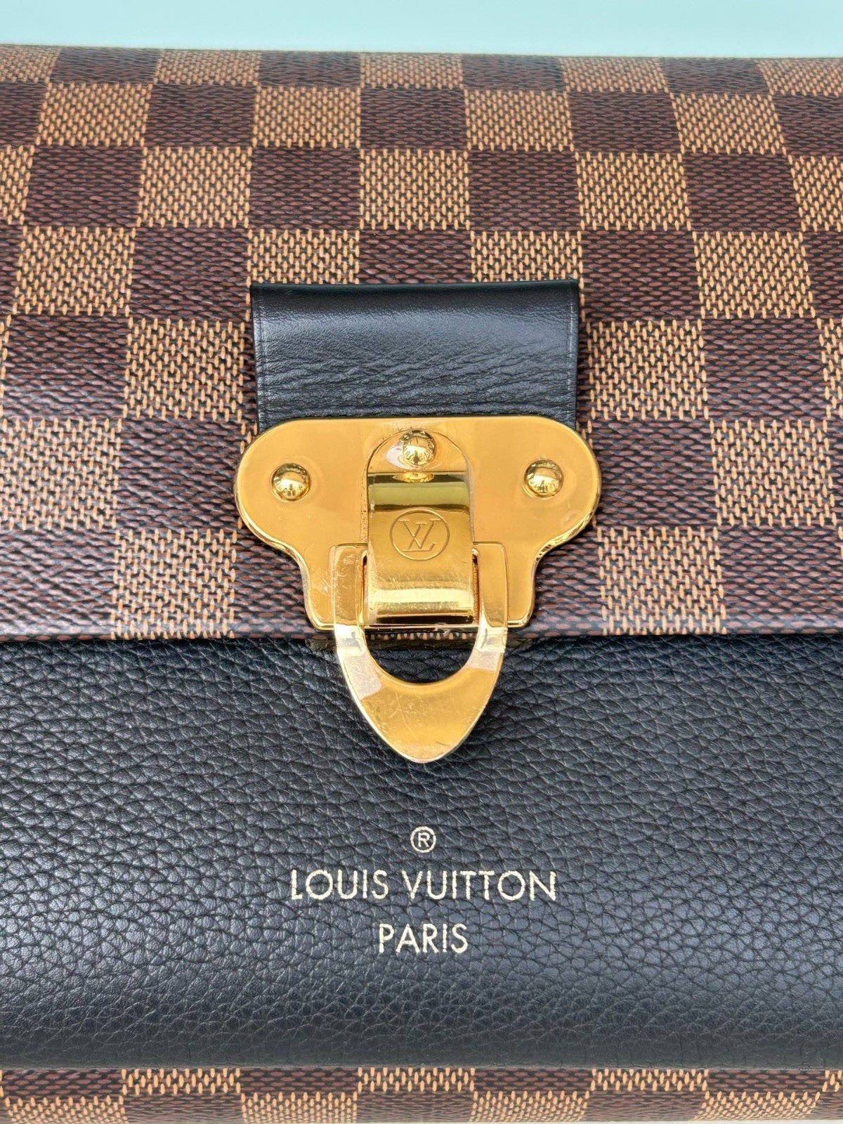 Louis Vuitton Vavin Chain Shoulder Bag Crossbody Brown Damier Ebene Women