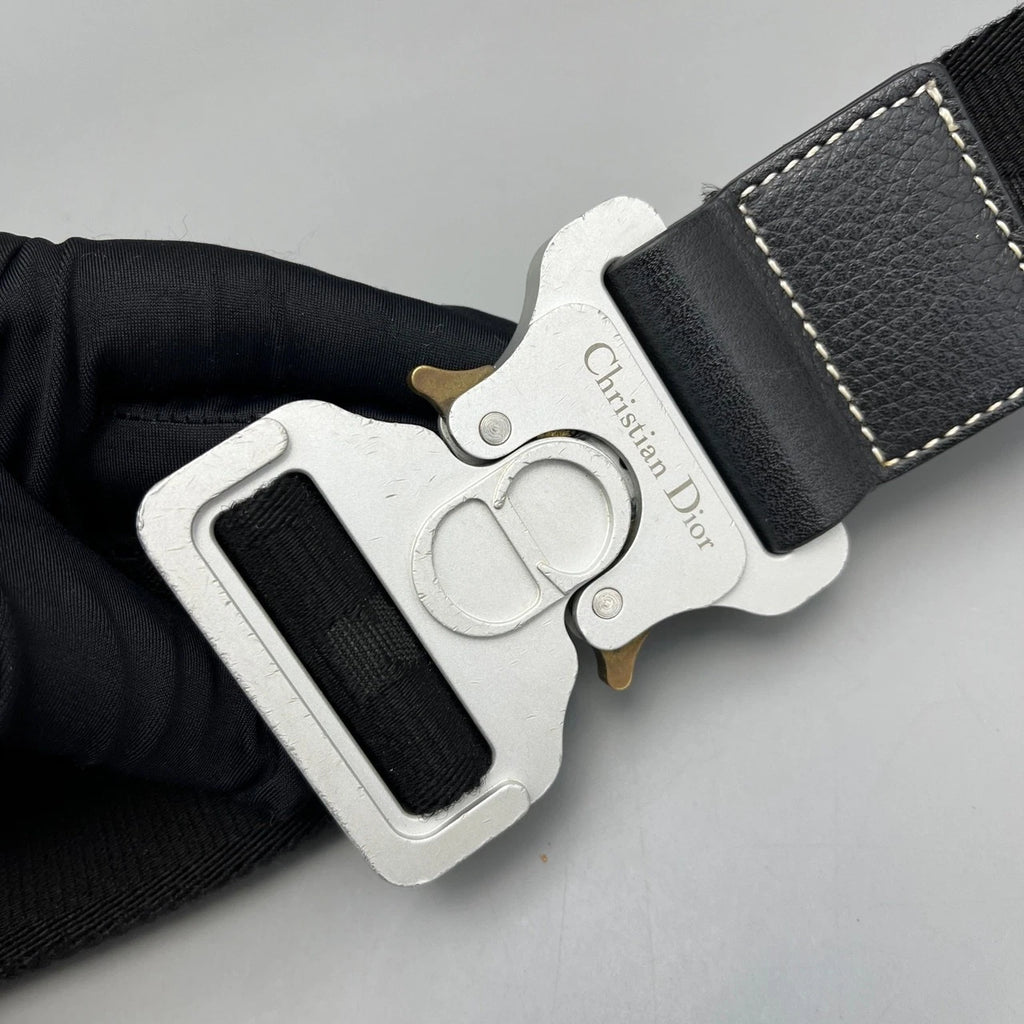Dior Black Graffiti Saddle Waist Bag For Women