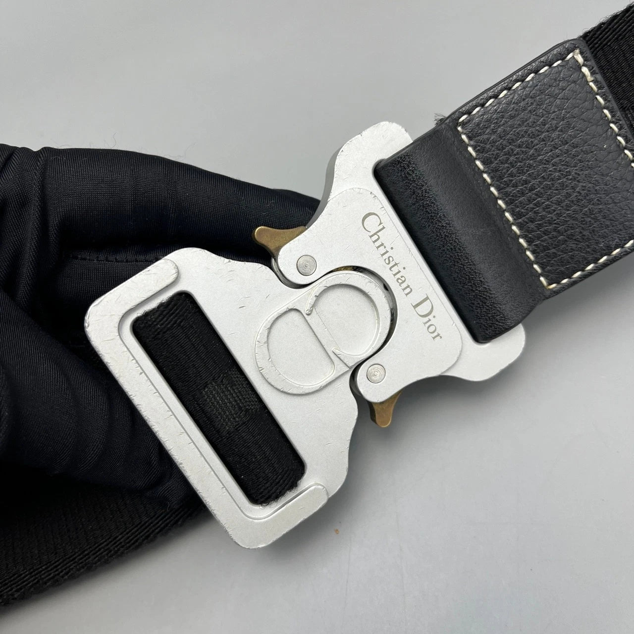 Dior Black Graffiti Saddle Waist Bag For Women