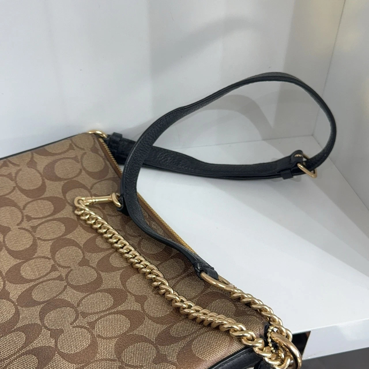 Coach Classic Monogram PVC Zip Hobo Shoulder Crossbody Bag For Women