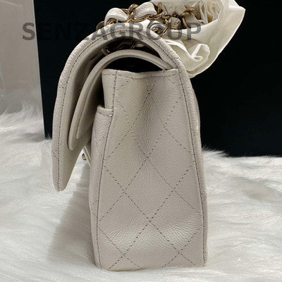 Chanel Classic Flap Small Quilted Bag Silver Chain Shoulder Crossbody