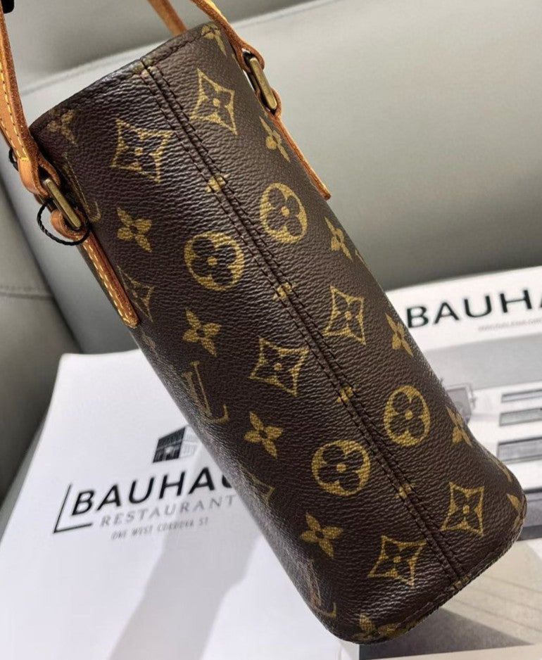 Louis Vuitton Vivian PM Monogram Top Handle Bag Brown Gold Women Classic