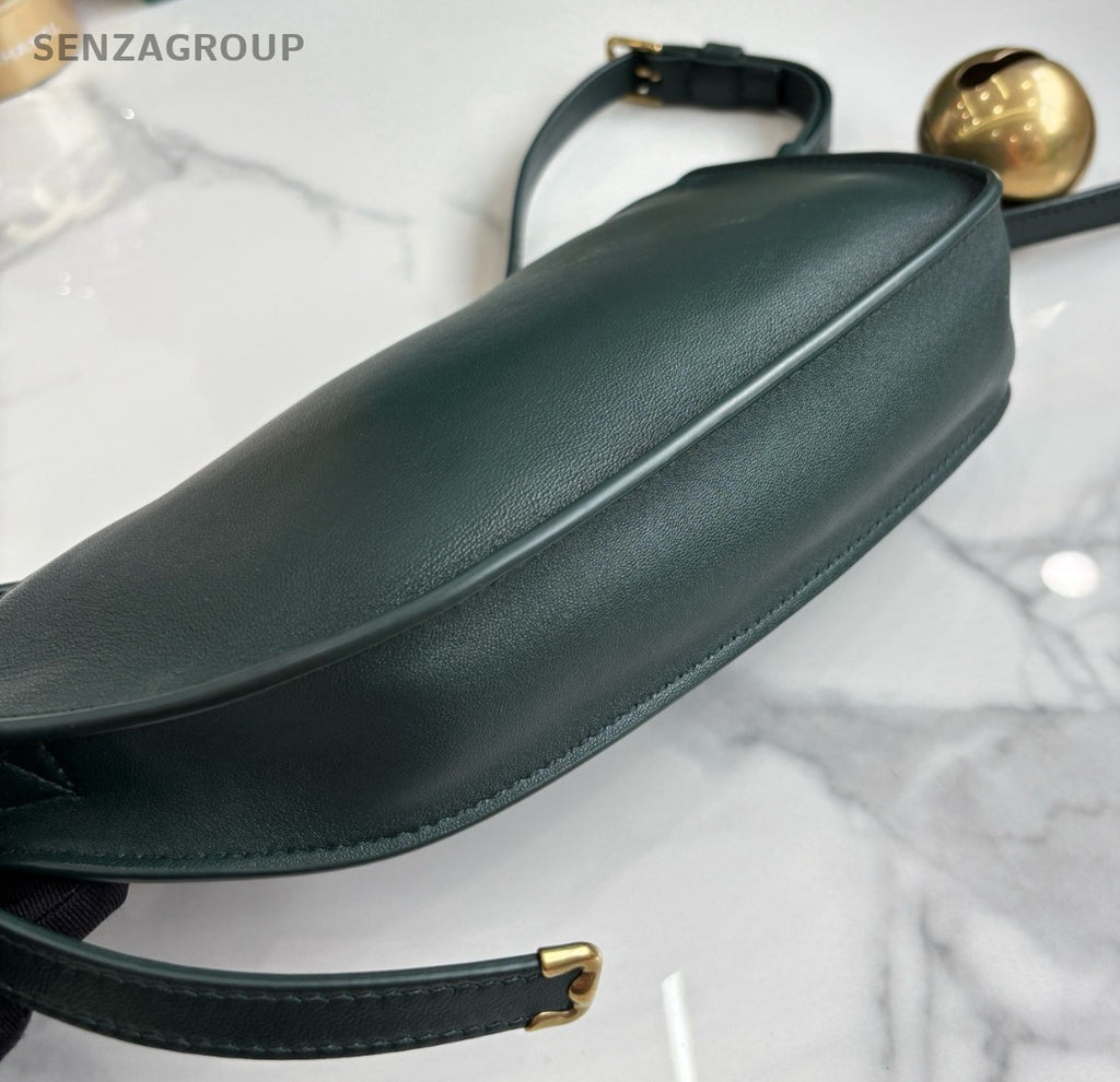 Burberry Shield bell Dark Green Shoulder Handbag Women